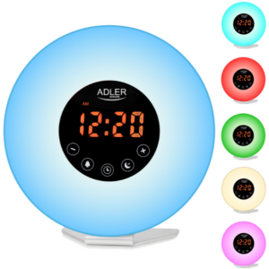 Radio Ceas Desteptator Lumina De Trezire Simulare Rasarit Sunete Natura FM Lumina Ambientala Colorata