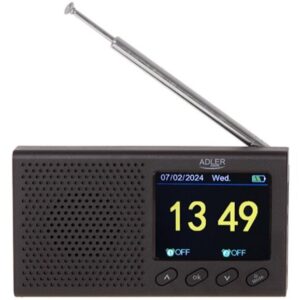 Radio Portabil Cu Ceas AD1198 Negru