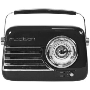 Radio Portabil FM Nostalgia 15W Bluetooth Aux Negru