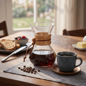Recipient pentru cafea din sticla Coffee Time V60  cadoul ideal pentru barista