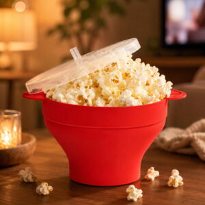 Recipient pliabil pentru popcorn la microunde