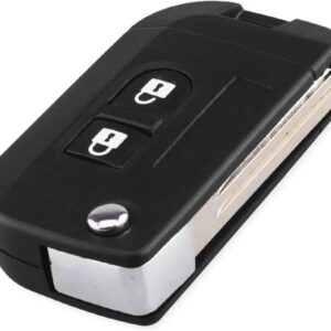 Resigilat Carcasa Cheie Auto Tip Briceag pentru Nissan, Compatibila cu Qashqai, Micra, Navara, Almera, Primera, Note, Juke, X-Trail, Pathfinder - fara lama