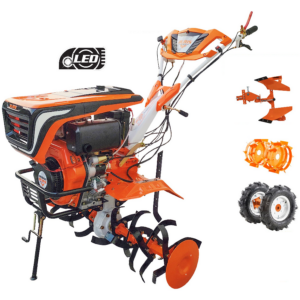 Motocultor Ruris 1001KSD, 11 CP, diesel, roti cauciuc, roti metalice 500, plug reversibil, freze