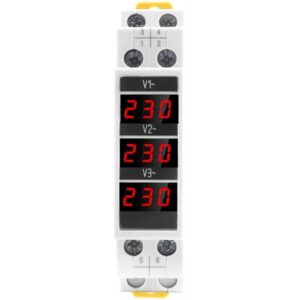Voltmetru Sinotimer, trifazic masoara voltajul AC 80-500V, SDM010