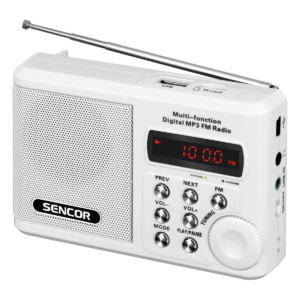 Aparat radio SRD215W, portabil, 2 W , USB, Micro SD, alb