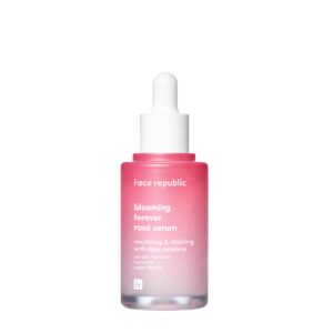 Ser anti-rid cu bakuchiol si apa de trandafir de Damasc, Face Republic, Blooming Forever Rosé Serum, 45 ml
