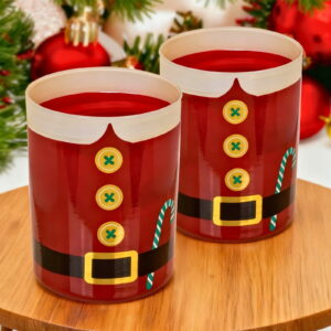 Set 2 Pahare whiskey costumul lui Mos Craciun