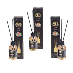 Set 3 Difuzoare de Camera cu Betisoare Golden Silva Bubble Gum, 3 x 110ml