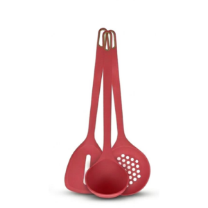 Set 3 Ustensile Silicon Rosu