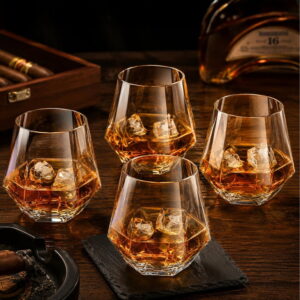 Set 4 Pahare whiskey design Diamant
