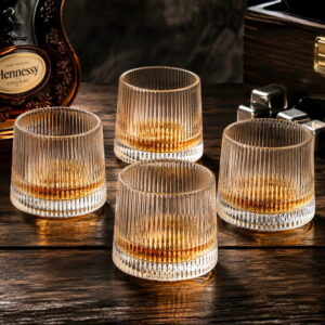 Set 4 Pahare whiskey Rotating Vertical