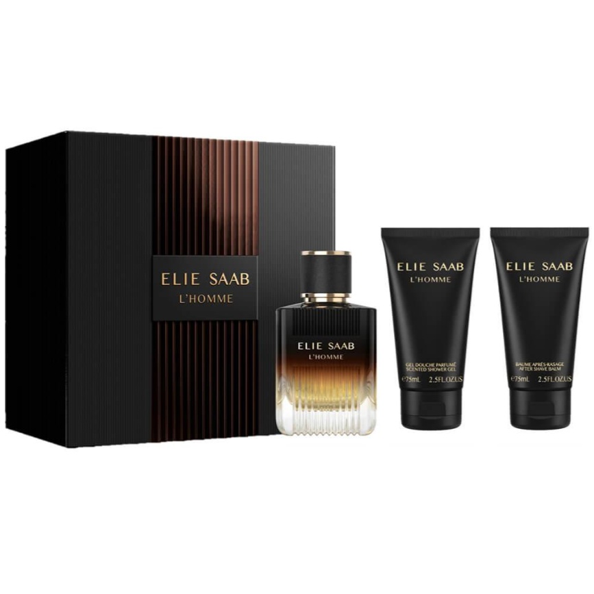 Set cadou Elie Saab L'Homme,Apa de Parfum, 100 ml + Gel de dus, 75ml + After Shave Balsam 75ml