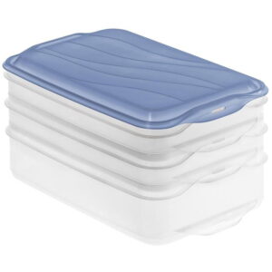 Set Caserole Rondo Horizon  2x 0.75L 1x 1.35L Transparent/Albastru