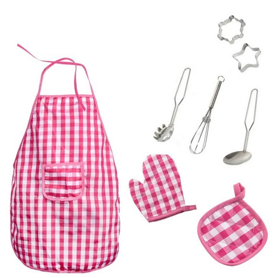 Set Chef Copii Sort si Ustensile pentru Gatit 8 Piese Varsta +3 Ani