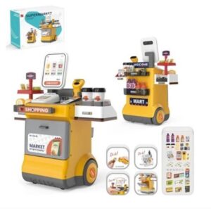 Set de joaca Supermarket cu efecte sonore si luminoase, 58x29x 48 cm (Culoare produse: Portocaliu)