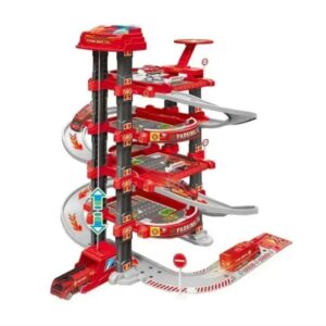 Set parcare pe 5 niveluri cu efecte sonore, 50x8x 37 cm (Culoare produse: Rosu)