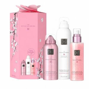 Set Rituals The Ritual of Sakura – Lotiune spuma pentru corp 150ml, Gel de dus spumant 200ml si Spray de corp 50ml