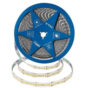 Banda LED 10MM 18W/M 24V IP20 rola 10M 3000K cip CREE V-TAC SKU-2125996
