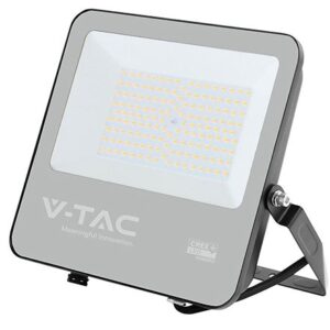 Reflector LED 100W 135LM/W 6500K IP65 cablu 1M cip CREE - NEGRU/GRI V-TAC SKU-232196