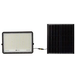 Reflector cu incarcare solara 30W 2300LM 6400K - negru V-TAC SKU-7829