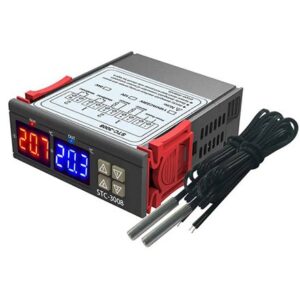 Termostat LCD dublu cu doua sonde de temperatura externe, 230V, STC-3008