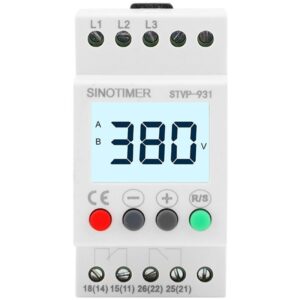 Voltmetru TRIFAZIC Sinotimer, monitor tensiune 300-490V/AC, STVP-931