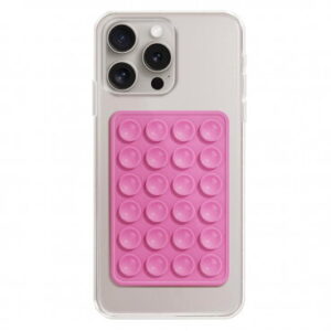 Suport cu Ventuze SPP-PAD SIlicon Adeziv Roz