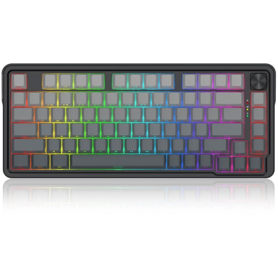 Tastatura Gaming Mecanica Bluetooth Cu Si Fara Fir Redragon Ucal Pro Iluminare RGB Negru cu Gri