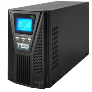 UPS 2000VA / 1800W Online dubla conversie, cu management, 4 x 9Ah, sinusoida pura, TED Electric TED003980