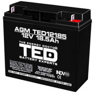 Acumulator stationar 12V 18,5Ah F3 AGM VRLA TED Electric TED12185 18Ah