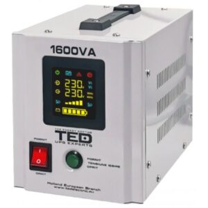 UPS pentru centrala termica (pe lemne / gaz) TED Electric 1600VA/ 1050W utilizeaza 2 acumulatori (neinclusi), unda sinusoida pura TED1600NEW TED000330