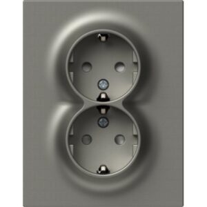 Logiq Priza Dubla SCHUKO Slim 16A Titan, TEM Modul TEM-VQ16TIF-U