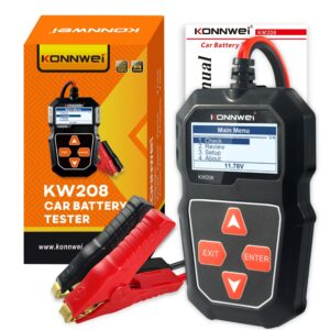 Tester Baterie Alternator Auto KONNWEI KW208, 12V, Test Incarcare, Pornire, Cranking, AGM, GEL, LiFePO4, afisaj LCD