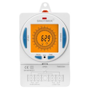 Timer, Sinotimer, 200-250VAC, 50/60Hz, 24 de ore, ecran LCD, TM6339H-30D