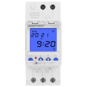 Releu digital cu temporizator, Sinotimer, temporizator, intrerupator, programabil, iluminat, 230V, 16A, TM920AKL